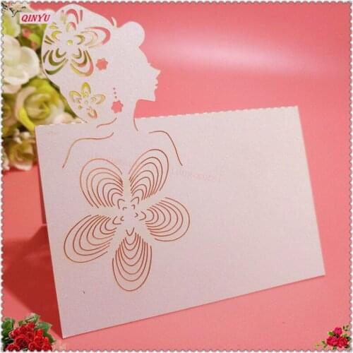 100pcs Laser Cut Table Name Place Card Wedding Cards Party Wedding Supplies Table Cards Baby Shower 6ZSH215