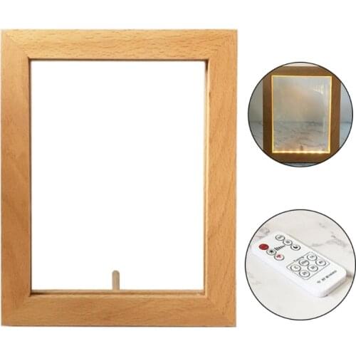 2021 New 3D Visual Wooden Night Light LED Photo Frame Camera Image Lamp Bedroom Bedside D