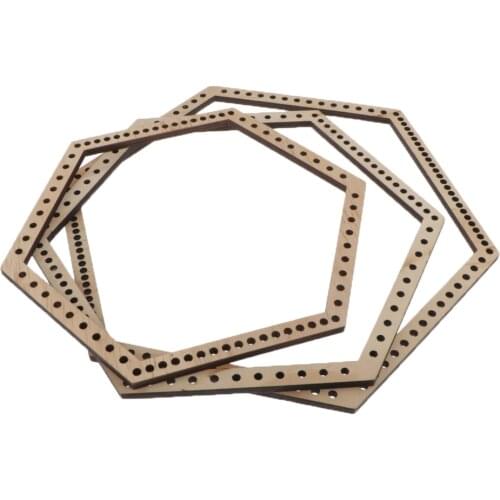 3x/Set Wooden Hexagon Knitting Frame Tool For Making Blankets Tapestry Toy Scarf