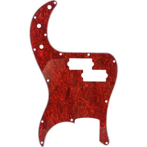 Red Tortoise Shell Pickguard 3 Ply Scratch Plates For Precision Bass PB Guitar