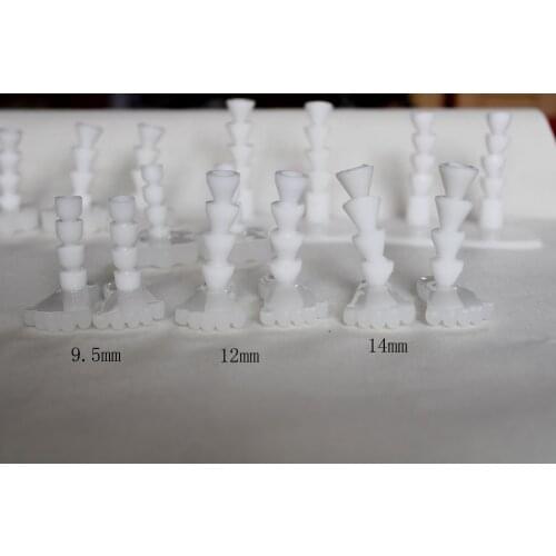 50pcs Masckaszem 9.5mm 12mm 14mm New stand movable skeleton feet with 4beads joint toy plush materials --style option