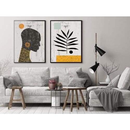 African American Women Portrait Poster Prints Canvas Oil Painting Art Wall Pictures Home Decor No Frame