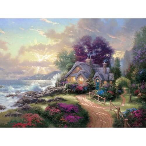 Free shipping! A New Day Dawning Thomas Kinkade HD Canvas Print Living Room Bedroom Wall Pictures Art Painting Home Decoration