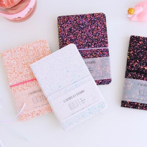 80sheets Shining Cover Notebook Kawaii Stationery Girls Gift Bling Diary Office School Supplies