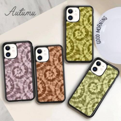 Tie Dye Aesthetic Phone Case for iPhone 11 12 Pro Max mini X XR XS SE 2020 5 6S 7 8 Plus Samsung Galaxy S8 S9 S10 Cover shell