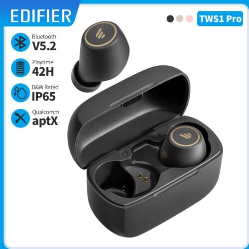 EDIFIER TWS1 Pro TWS Wireless Bluetooth Earphone aptX Bluetooth V5.2 up to 42hrs playback time Fast charging capabilities