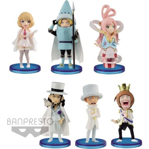 Bandai Genuine WCF ONE PIECE Anime Figures Rob Lucci Shirahoshi Action Figure Collections Model Dolls Kids Toys Gifts for Boys