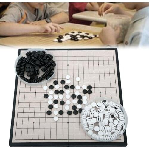Hot Chinese old board Game Weiqi Checkers Folding Table magnetic Go chess set magnetic chess game plastic go game Yernea