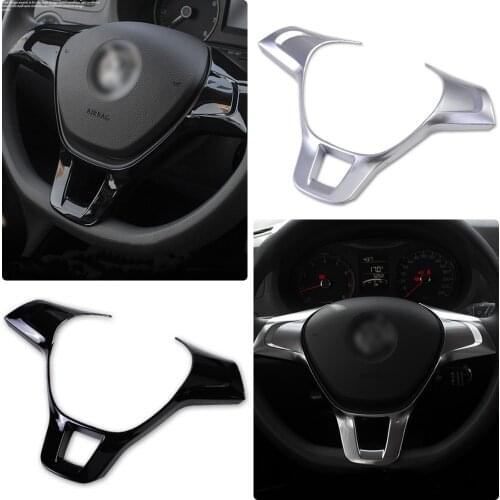 Beler Steering Wheel Trim Cover for Volkswagen VW Golf MK7 Polo 2014 2015 ABS Plastic Car Accessories