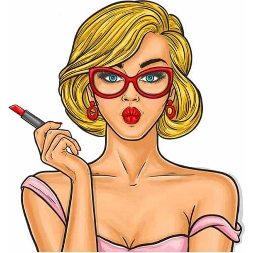 Beautiful Cute Girls Fine Car Stickers Repair Decal Car Accessories Vinyl Material Personality for JDM SUV RV Kk13*12cm