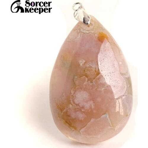 Real Female Natural Bijoux Femme Choker Necklaces Pendants Hand Made Cherry Blossoms Agates Stone Beads For Jewelry Making BF069