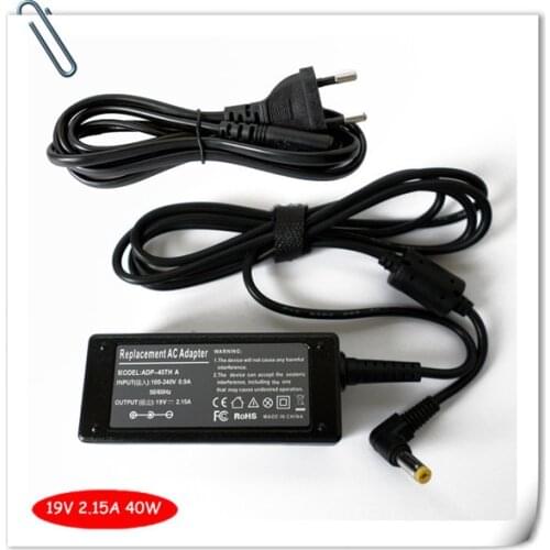 New Ac Adapter for Acer Aspire One D255 D255E D257 D260 PAV70 Charger Cord adapter power caderno carregador