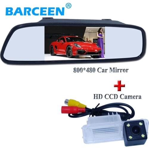 Parking Assistance 4.3 TFT LCD Mirror Auto Car Parking Monitor+Car Rear view Camera for VW 12-15Polo hatachback/Magotan/New bora