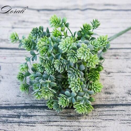 Plastic Succulent plants artificial fall leaves flores DIY suculentas artificiais wedding decoration plant fake flowers wreath