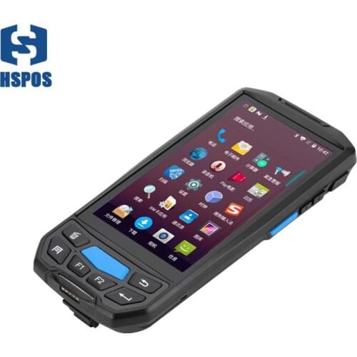 HSPOS 4G Portable PDA POS Android 8.1 POS Terminal Wifi Bluetooth PDA Mobile Support SIM PSAM Card Slots HS-5001