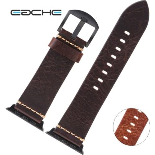 EACHE Apple Watch Band series 1 2 3 strap for iwatch belt handmade Retro oil-tanned Leather band 42mm