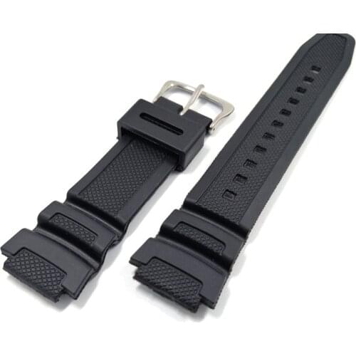 Rubber Watch Band Strap For Casio G Shock W735H MRW200H SGW300H/400H AE1000W Replacement Black Waterproof Watchbands Accessories