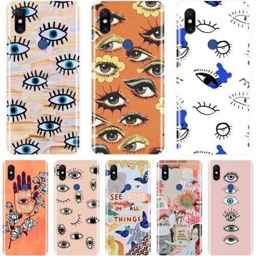 Eyes Eyelash Girl Love Pink Back Cover For Xiaomi Mi Max Mix 1 2 2S 3 Soft Silicone Phone Case For Xiaomi Mi Note 1 2 3