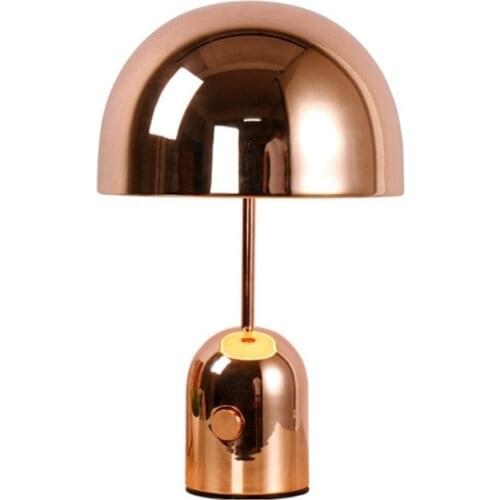 Italian Design Luxury Rose Gold Lustre Mushroom Table Lamp for Living Room Decor Bedroom Bedside Lamp Study Modern Light Fixture