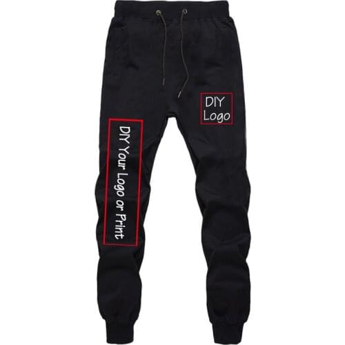 Men Pants Custom Your Own Logo Boys/Girls Streetwear Luminous Pants Autumn Harem Pants Winter Joggers MaleTracksuit Trousers