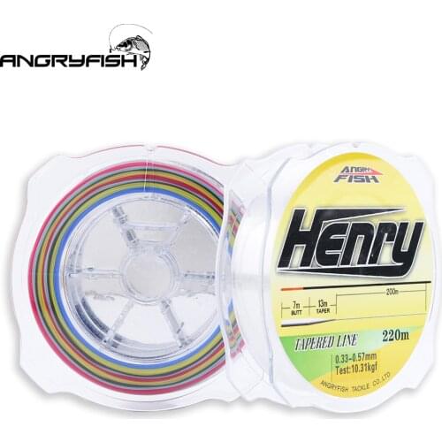 Angryfish Sport Fishing Line Nylon Tapered Line 220m Henry Series Popular Strong Strength Line