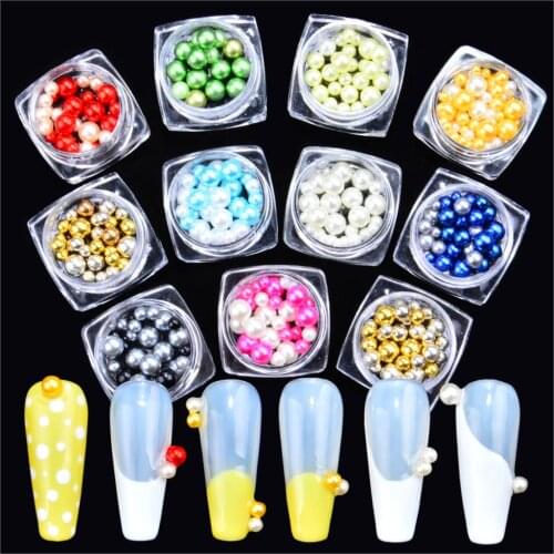 New Multi-size Nail Rhinestones 3D Crystal AB Clear Nail Stones Gems Pearl DIY Nail Art Decorations Gold Silver Rivet Rhinestone