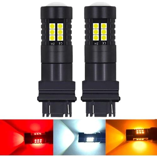 2PCS 1156 P21W LED BA15S PY21W BAU15S White Bulb 7443 T20 W21/5W P27/7W LED 1157 BAY15D P21/5W Lamp for Auto Turn Signal Lights