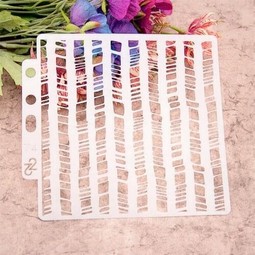 14.1*13 Forest wood print stencils spray plastic mold shield DIY cake hollow Embellishment printing lace ruler Easter