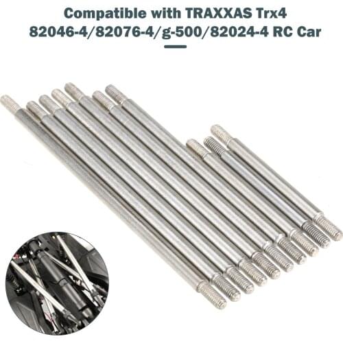 Stainless Steel Wheelbase Pull Link Rods 10pcs/Set for 313mm Wheelbase Car for TRAXXAS Trx4 82046-4/82076-4/g-500/82024-4 RC Car