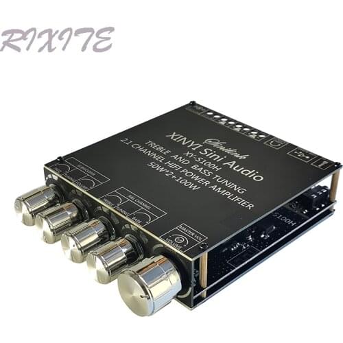 XY-S100H 2.1 Channel 50W*2+100W Bluetooth5.0 Audio Power Amplifier Module Hifi TPA3116 High And Low Bass Subwoofer