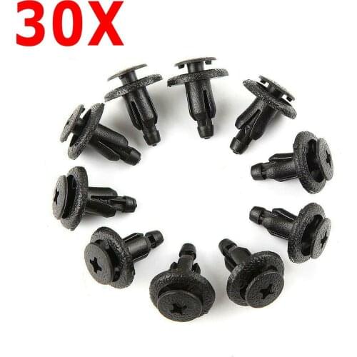 Car Bumper Fender Rivets Fastener Clips For Honda Plastic Fasteners Screw Fairing 90683-GR1-003 90683-MBW-00 30PCS
