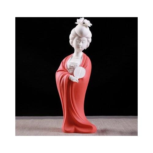 Zhiyan Tang Dynasty lady classical beauty ceramic crafts table top decoration living room TV cabinet home bookcase decoration