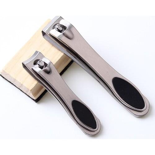 2pcs/set Stainless Steel Toe Nail Clipper Nail Art Trimmer Cutter Scissor Cuticle Large Small Clippers Manicure Care Tools