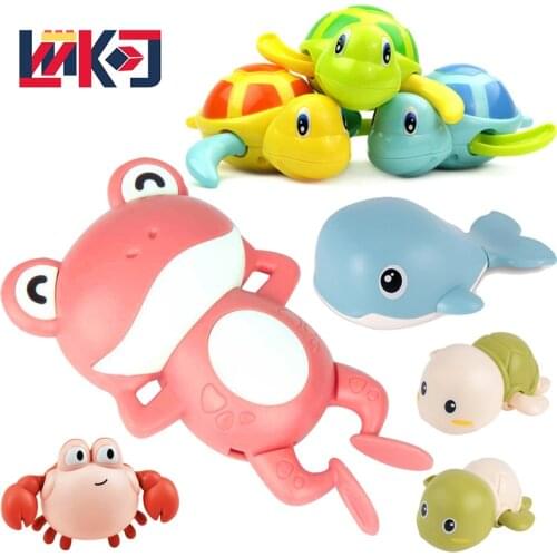 26 Style Kawaii Classic Baby Water Toy Cute Cartoon Animal Tortoise Infant Swim Turtle Wound-up Chain Clockwork Beach Bath Toys