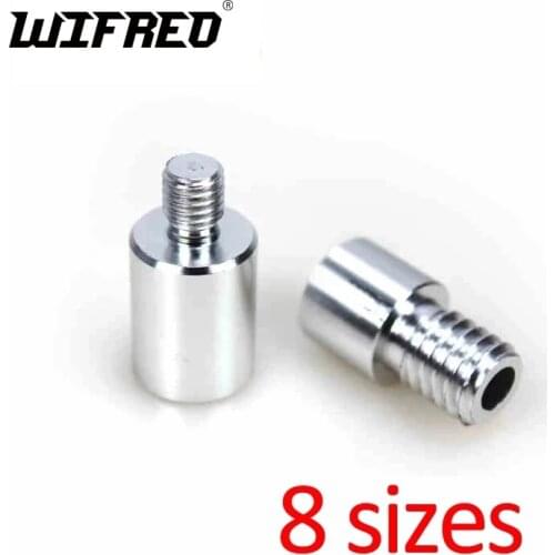 Wifreo 1PC Aluminum Zinc Alloy Landing Net Handle Thread Adaptor Male to Female 8mm to 10mm 8mm to 12mm 10mm to 8mm Accessory