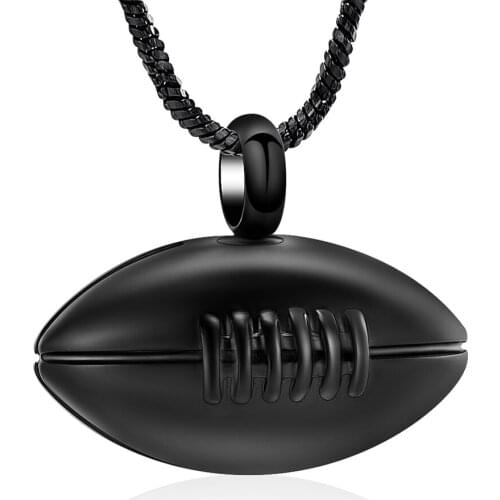 American Football Urn Necklace for Ashes Cremation Jewelry for Women/Men