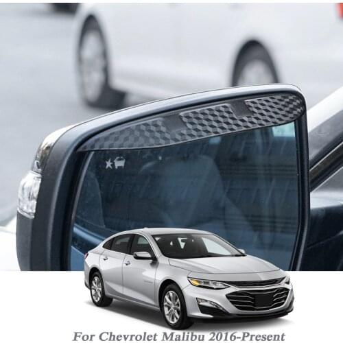 Car Rearview Mirror Rain Eyebrow Auto Shield Snow Guard Sun Side Visor Shade Protector For Chevrolet Malibu 2016-PresenAccessory