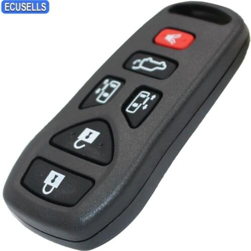 5+1/6 Button Remote Key Shell Case Smart Car Key Housing Uncut Blade for Nissan Quest 2004 2005 2006 2007 2008 2009 2010