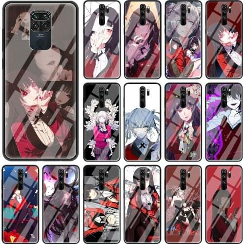 Phone Case for Xiaomi Redmi Note 9S 8 8T 9 K30 Pro K20 7 8A 9A 9C 9i Tempered Glass Funda Back Cover Anime Kakegurui