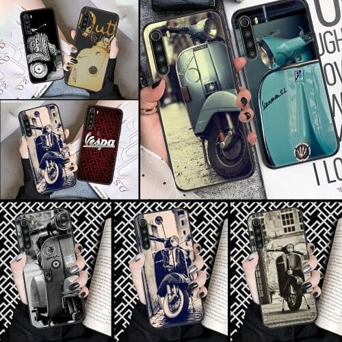 Vespa Scooter Motorcycle Phone case For Xiaomi Redmi Note 7 7A 8 8T 9 9A 9S 10 K30 Pro Ultra black soft funda trend waterproof