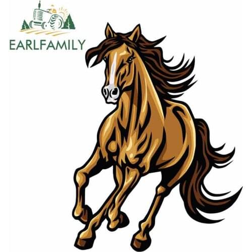 EARLFAMILY 13cm x 9.6cm for Mustang Horse Running Car Truck Decal Bumper Window Car Stickers DIY Vinyl Graffiti Decor for VAN