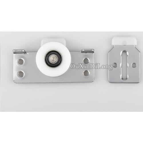 Brand New 4Pairs Heavy Sliding Door Rollers Cupboard Wardrobe Cabinet Wheels Pulleys Runners Silver Tone