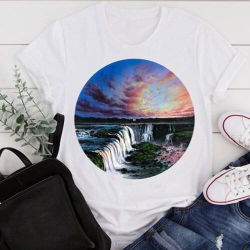 Women Clothes Trend Travel Holiday Casual New Ladies Summer Print Fashion Tshirt Female Short Sleeve Tee Top Graphic T-shirt