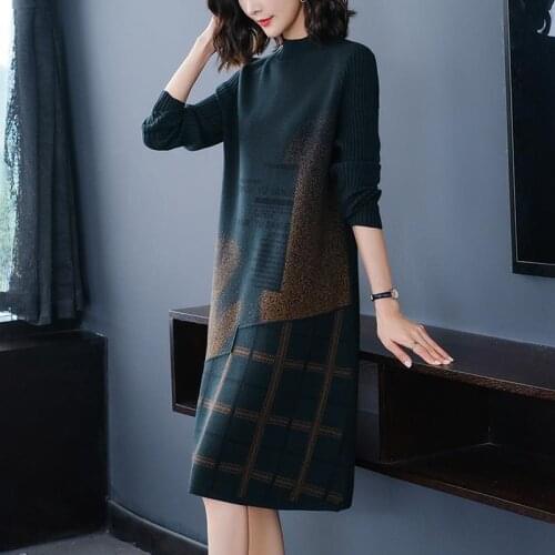 IIMADFWIW Fashionable Knitted Dresses