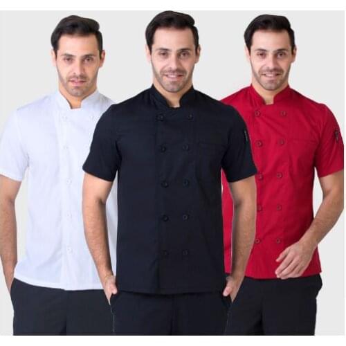 Summer short sleeve chefs uniform breathable net chef shirt 2018 new special mesh cool chef white uniform waiter cheap workwear