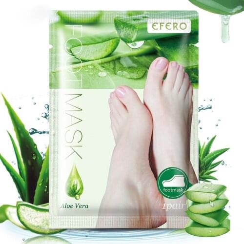 12pcs=6pair Aloe Vera Foot Mask Peeling for Legs Feet Mask Scrub Exfoliating Socks for Pedicure Anti Crack Heel Remove Skin Foot