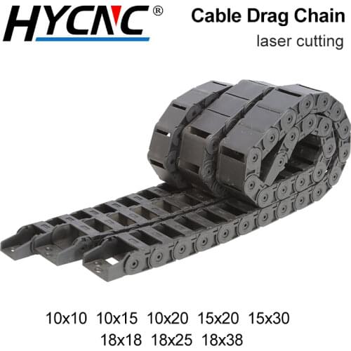 1M Cable Chain 10 15 18 Series Bridge Wire Frame With End Connector Transmission Drag Chain Machine For Co2 Laser Cutting