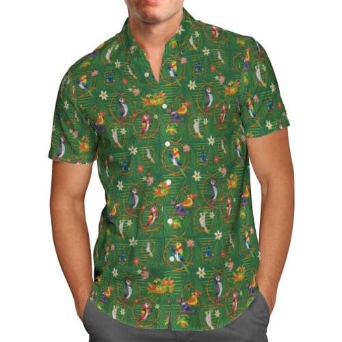 Animal Bird 3D Beach Hawaiian 2021 Summer Mens Shirt Short Sleeve Shirt Streetwear Oversized 5XL Camisa Social Chemise Homme-13