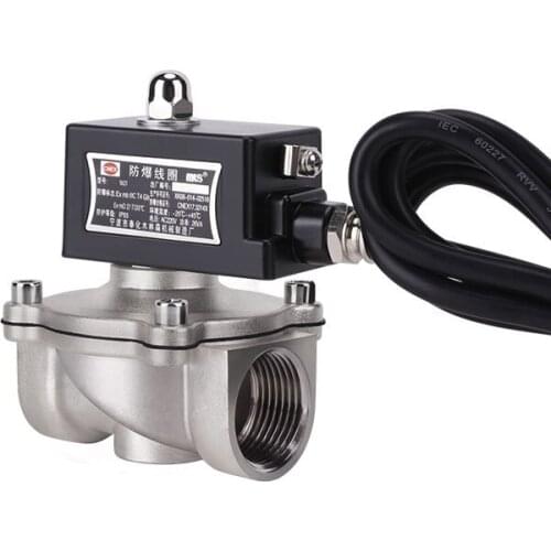 3/4" Normally Closed 304 Stainless Steel Explosion-proof Solenoid Valve For Gas natural gas