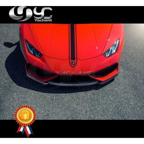 Car-Styling Carbon Fiber Front Bumper Lip Fit For 14-16 Huracan LP610-4 Coupe Spyder VRS VERONA EDIZIONE Style Front Lip
